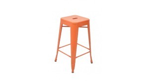 Gloss Orange Tolix Kitchen Stool